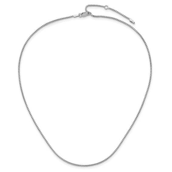 Leslies Sterling Silver Adjustable Round Box Chain Necklaces