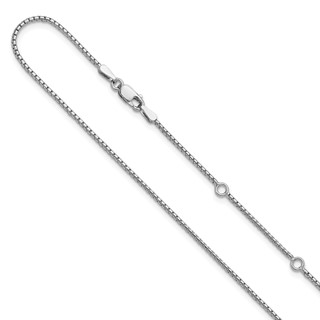 Leslies Sterling Silver Adjustable Round Box Chain Necklaces