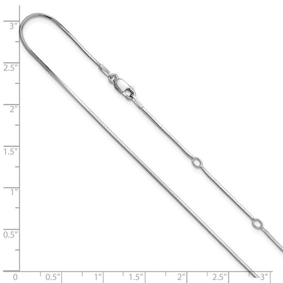 Leslie's Sterling Silver Diamond-Cut Snake Adjustable Chain