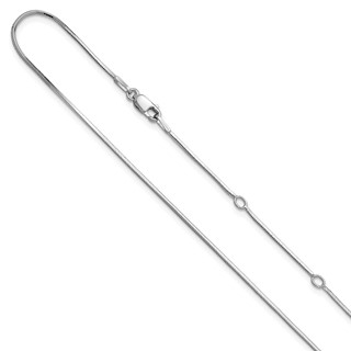 Leslie's Sterling Silver Diamond-Cut Snake Adjustable Chain