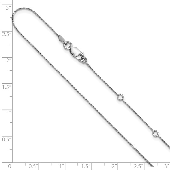 Leslie's Sterling Silver Diamond-Cut Spiga Adjustable Chain