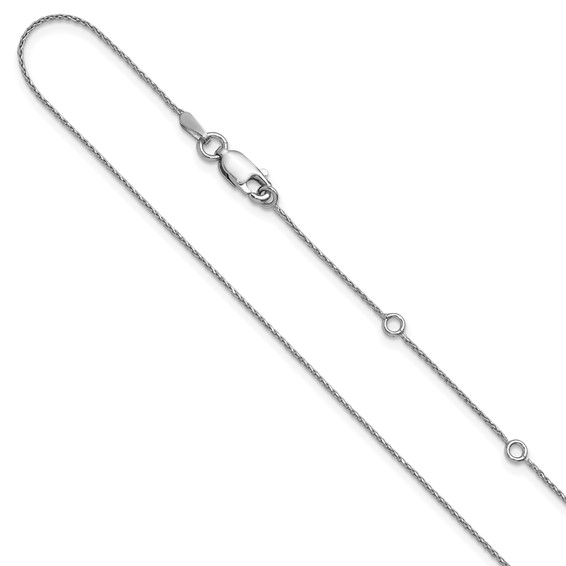 Leslie's Sterling Silver Diamond-Cut Spiga Adjustable Chain
