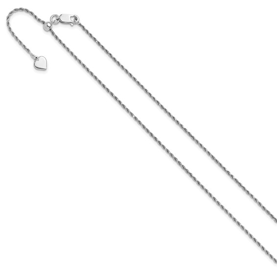 Leslie's Sterling Silver Diamond-Cut Rope Adjustable Chain
