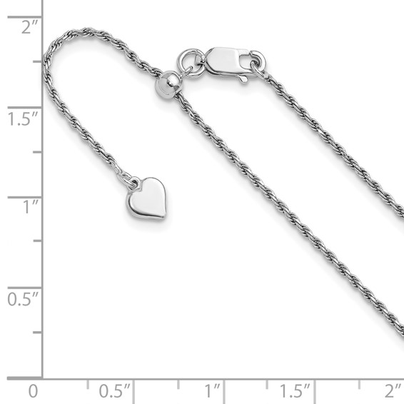 Leslie's Sterling Silver Diamond-Cut Rope Adjustable Chain