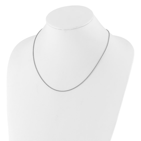 Leslie's Sterling Silver Diamond-Cut Square Spiga Adjustable Chain