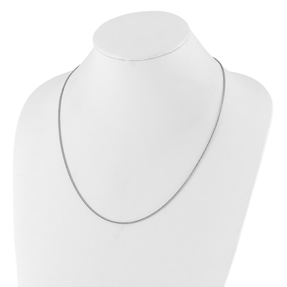 Leslie's Sterling Silver Diamond-Cut Square Spiga Adjustable Chain