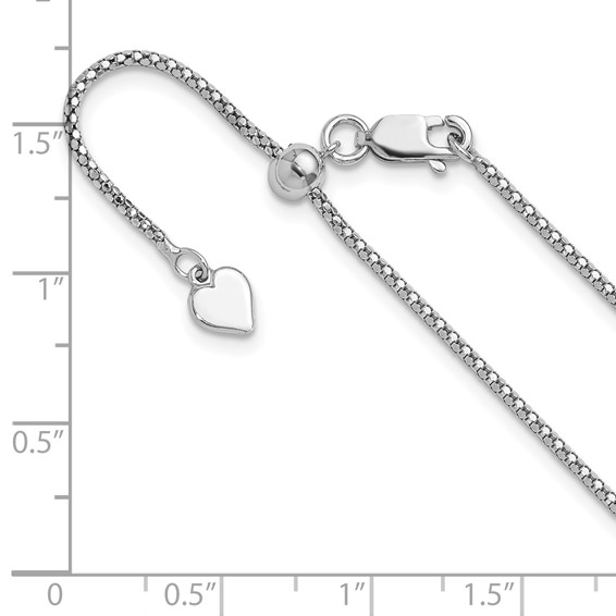 Leslie's Sterling Silver Popcorn Adjustable Chain