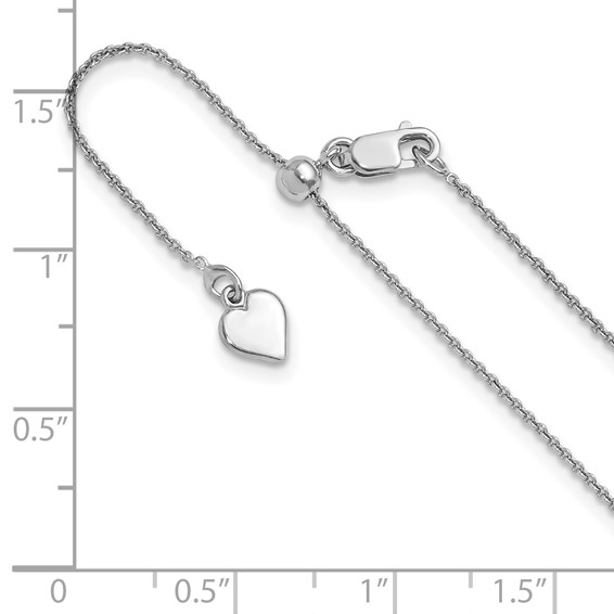 Leslies Sterling Silver Rolo Adjustable Chain