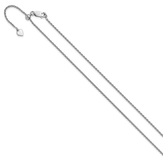 Leslie's Sterling Silver Diamond-Cut Spiga Adjustable Chain