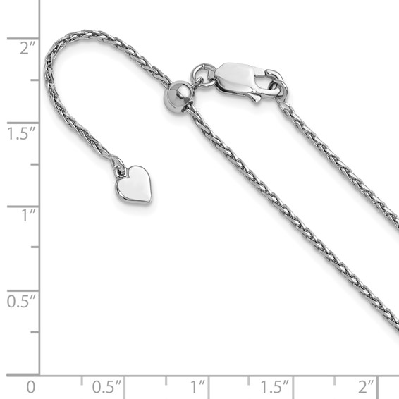 Leslie's Sterling Silver Diamond-Cut Spiga Adjustable Chain