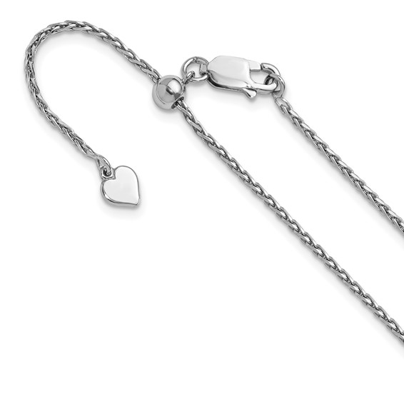 Leslie's Sterling Silver Diamond-Cut Spiga Adjustable Chain