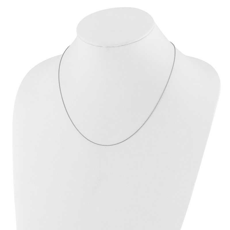 Sterling Silver RH-plated Adjustable .85mm D/C Spiga Chain