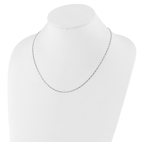 Leslie's Sterling Silver Adjustable 1.55 mm Figaro Chain Necklaces