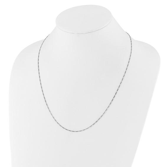 Leslie's Sterling Silver Adjustable 1.55 mm Figaro Chain Necklaces