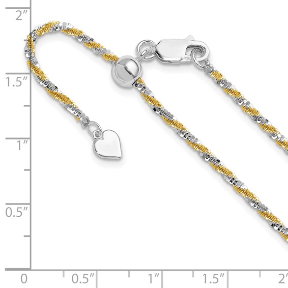 Leslie's Sterling Silver Cyclone Adjustable Chain