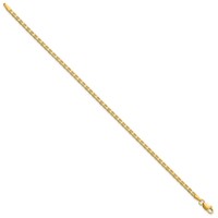 14K 2.4mm Yellow Gold Concave Anchor Chain with Lobster Clasp - 7in view 2