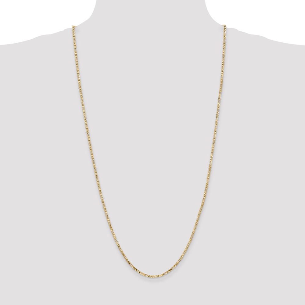14K 30 inch 2.25mm Flat Figaro with Lobster Clasp Chain (FFL060-30)