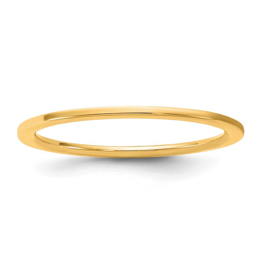 10K 1mm Yellow Gold Standard Flat Comfort Fit Band