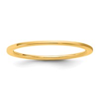 10K 1mm Yellow Gold Standard Flat Comfort Fit Band view 1
