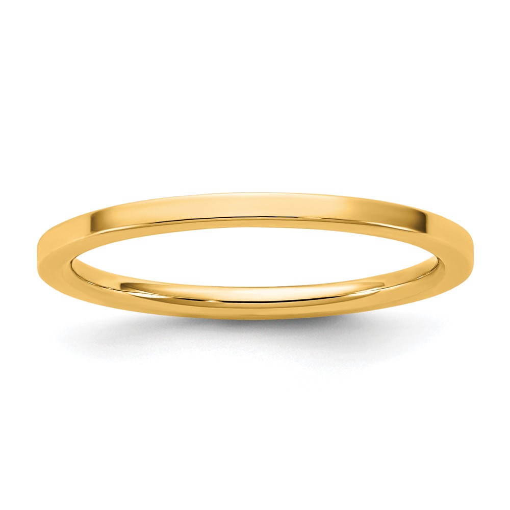 14K 1.5mm Yellow Gold Standard Flat Comfort Fit Band