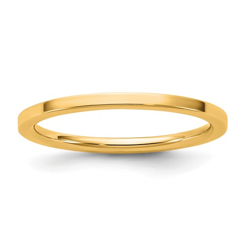 14K 1.5mm Yellow Gold Standard Flat Comfort Fit Band, Size 6