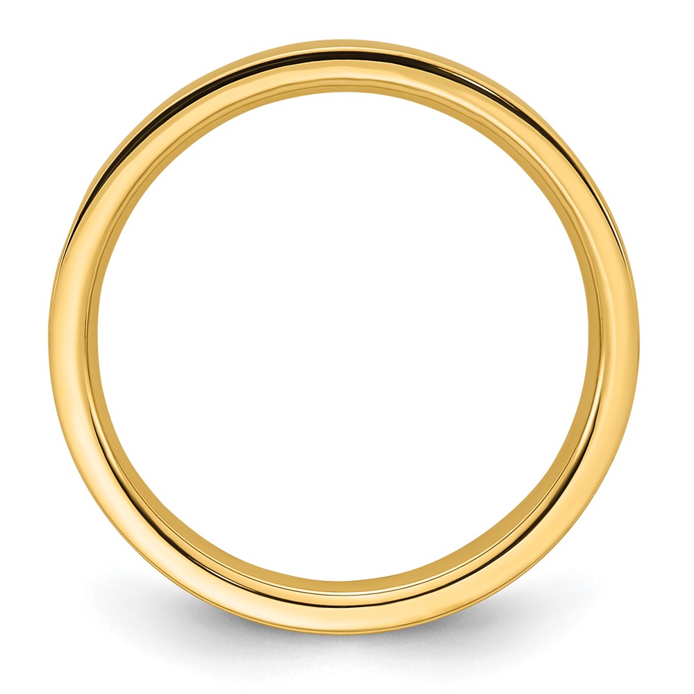 14k Yellow Gold 2.5mm Standard Weight Flat Comfort Fit Wedding Band Size 10 (FLC025-10)