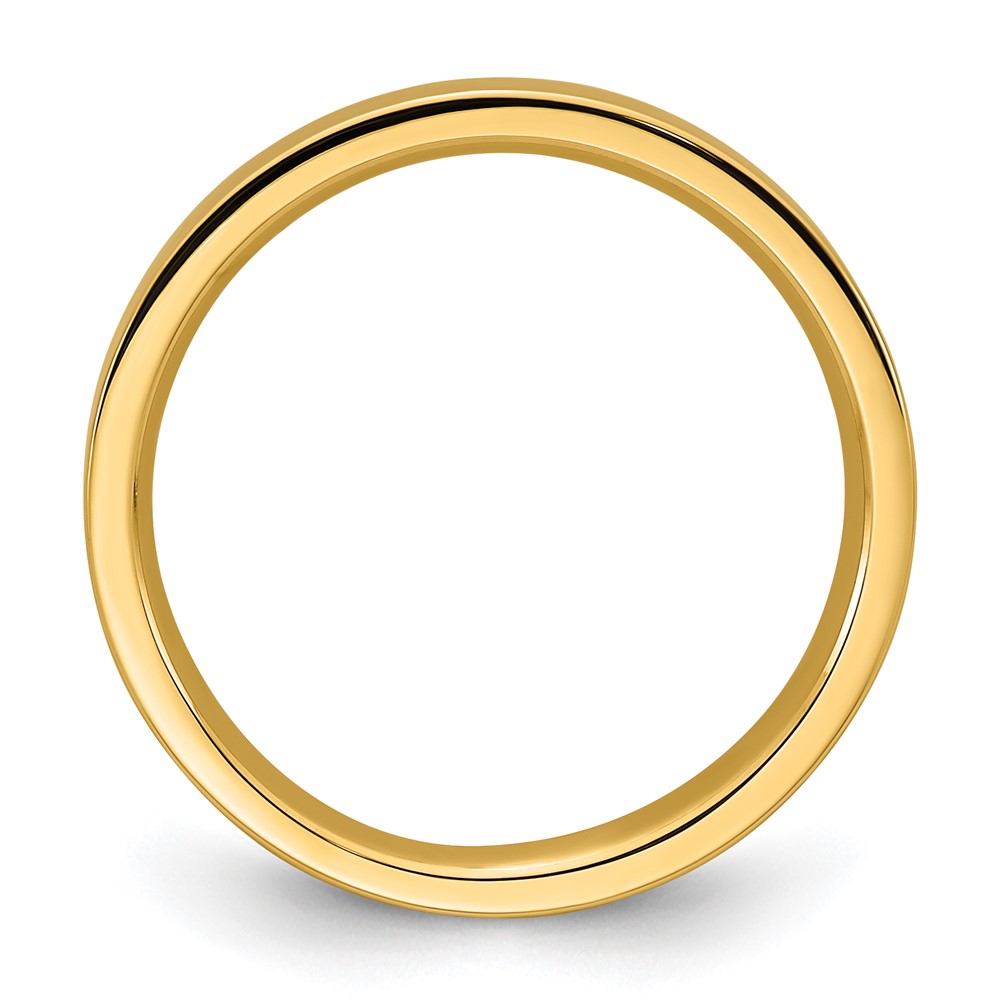 14k Yellow Gold 3mm Standard Weight Flat Comfort Fit Wedding Band Size 7 (FLC030-7)