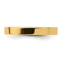14K Yellow Gold 3mm Standard Weight Flat Comfort Fit Wedding Band view 4