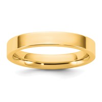 14K 3.5mm Yellow Gold Standard Flat Comfort Fit Band view 1