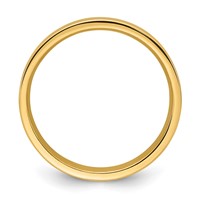 14K Yellow Gold 4mm Standard Weight Flat Comfort Fit Wedding Band view 2