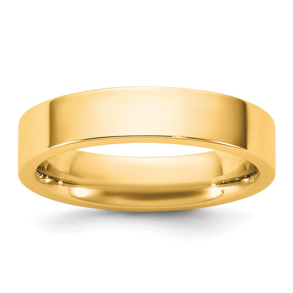 14K 4.5mm Yellow Gold Standard Flat Comfort Fit Band