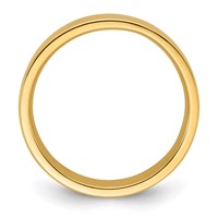 14K Yellow Gold 5mm Standard Weight Flat Comfort Fit Wedding Band view 2
