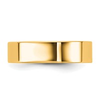 14K 5.5mm Yellow Gold Standard Flat Comfort Fit Band view 3
