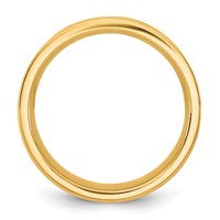 14K 6.5mm Yellow Gold Standard Flat Comfort Fit Band view 2