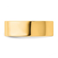 14K 6.5mm Yellow Gold Standard Flat Comfort Fit Band view 3