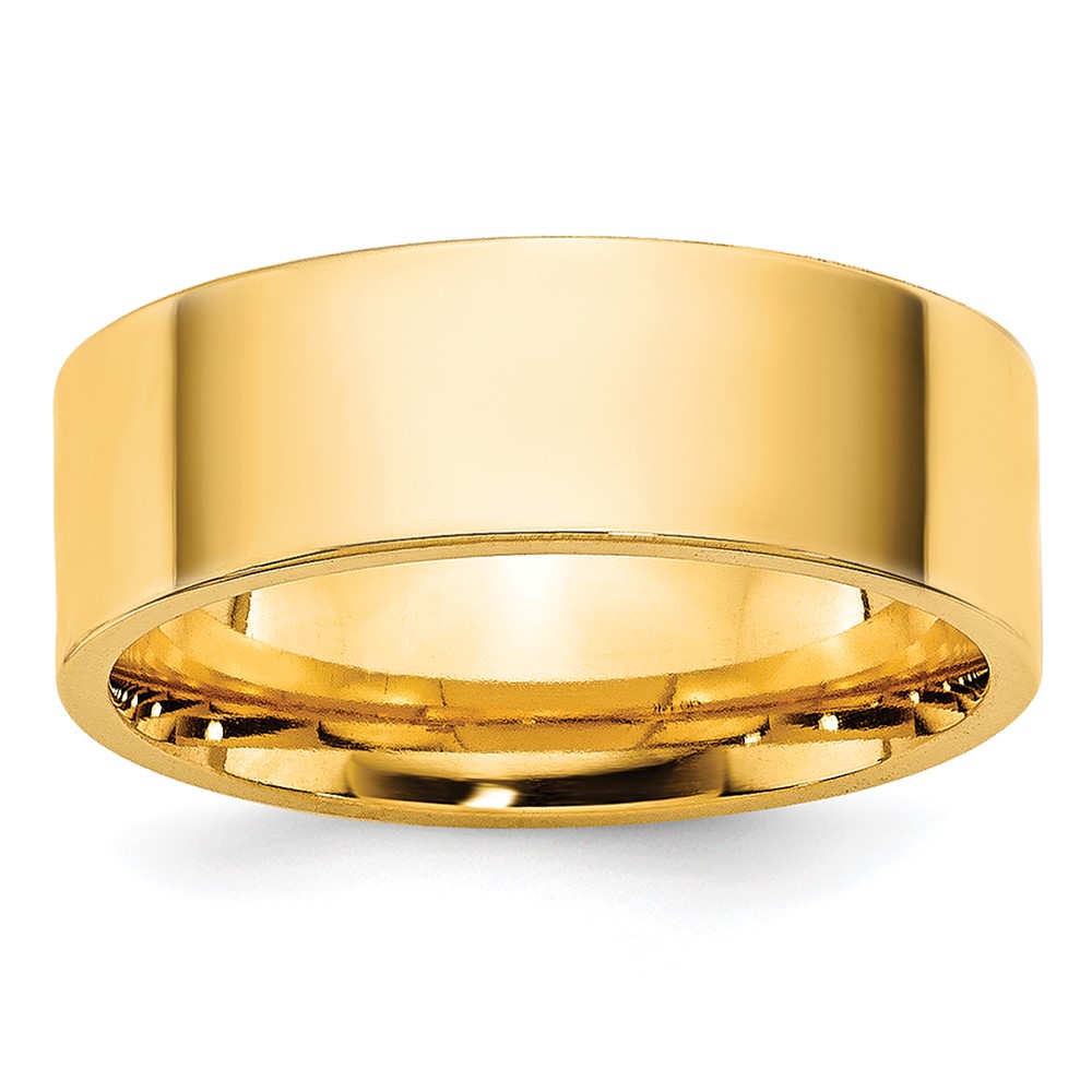 14K 6.5mm Yellow Gold Standard Flat Comfort Fit Band