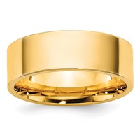 14K 6.5mm Yellow Gold Standard Flat Comfort Fit Band view 1