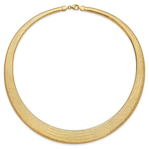 14k Mesh Tapered Necklace