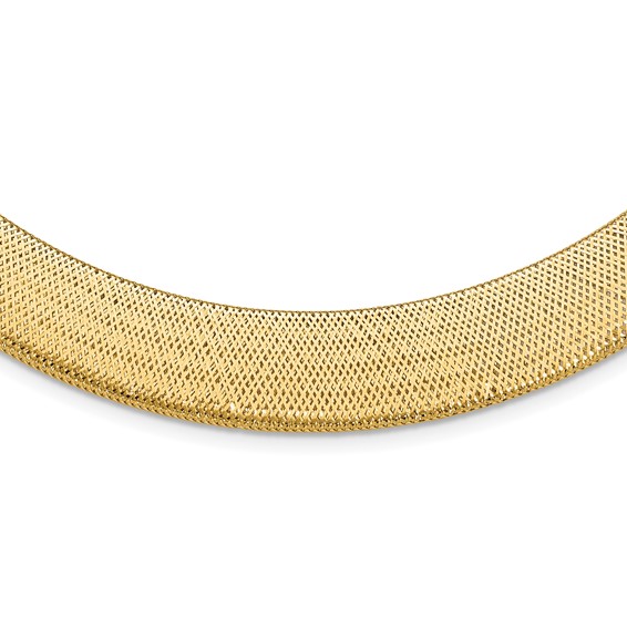 14k Mesh Tapered Necklace