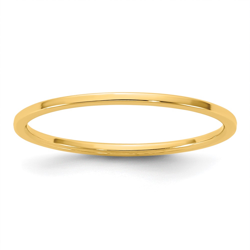 14K 1mm Yellow Gold Ltw Flat Band - Size 6