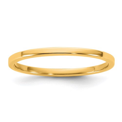 10K 1.5mm Yellow Gold Ltw Flat Band, Size 4