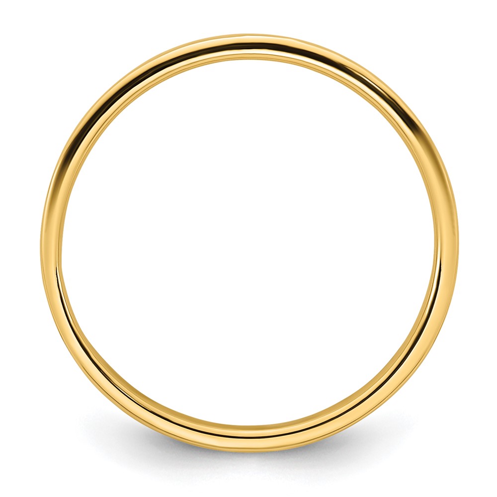 14k Yellow Gold 2mm Lightweight Flat Wedding Band Size 4 (FLL020-4)
