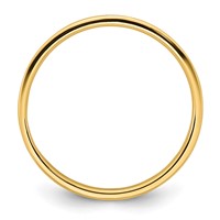 14K Yellow Gold 2mm Lightweight Flat Wedding Band view 2