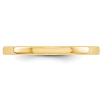 14K Yellow Gold 2mm Lightweight Flat Wedding Band view 3