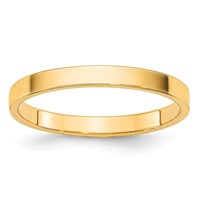 14K Yellow Gold 2mm Lightweight Flat Wedding Band view 1