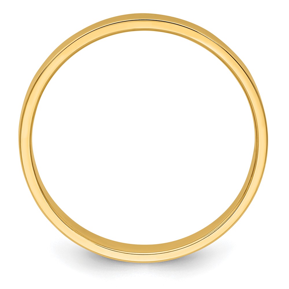 14k Yellow Gold 3mm Lightweight Flat Wedding Band Size 5.5 (FLL030-5.5)