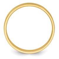 14K Yellow Gold 3mm Lightweight Flat Wedding Band view 2