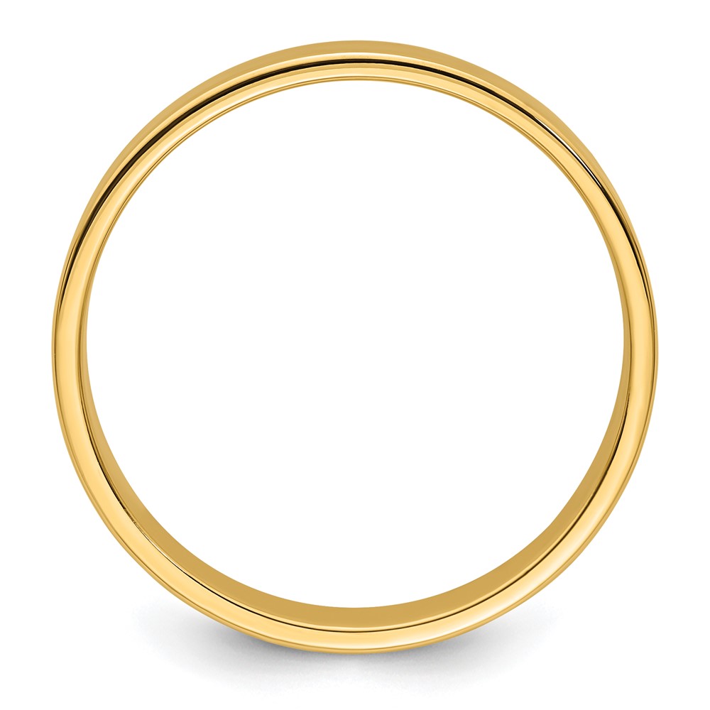 14k Yellow Gold 5mm Lightweight Flat Wedding Band Size 11 (FLL050-11)