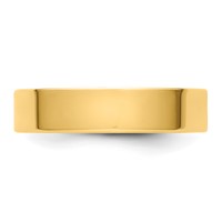 14K Yellow Gold 5mm Lightweight Flat Wedding Band view 3
