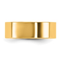 14K 6.5mm Yellow Gold Ltw Flat Band view 3
